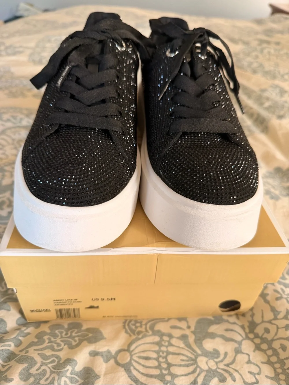 Michael Kors Romey Embellished Platform Sneakers - 9.5M